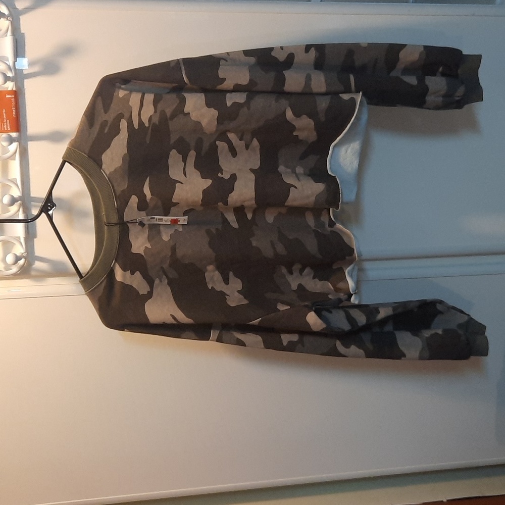 2 for $15 Garage green camo crop top